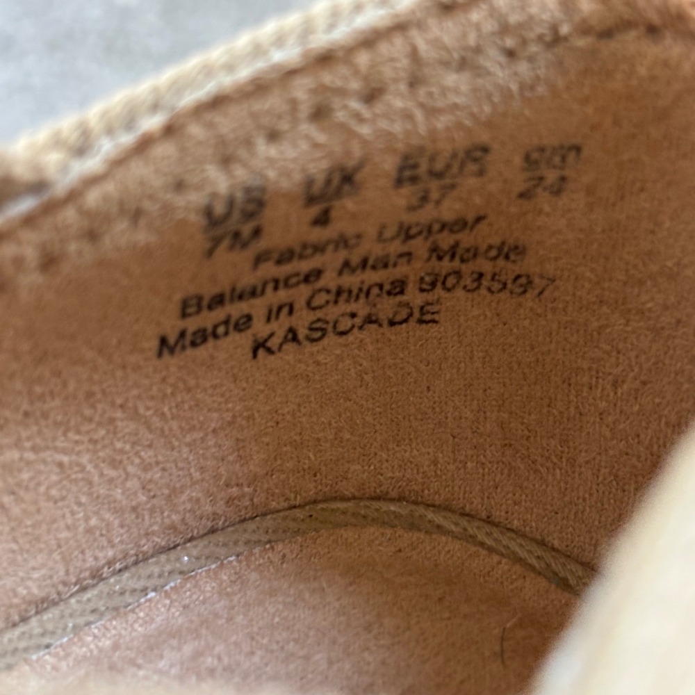 LifeStride Espadrille Wedges Womens 7M Tan Bow Kascade Cottagecore Boho New - Picture 7 of 9